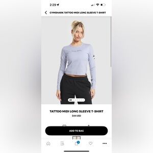 Gymshark Tattoo MIDI Long Sleeve Top